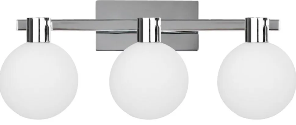Kinkiet Maldus lampa chromowy 3x40W G9 klosz biały