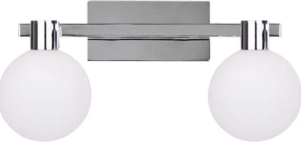 Kinkiet Maldus lampa chromowy 2x40W G9 klosz biały