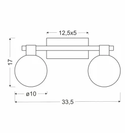 Kinkiet Maldus lampa chromowy 2x40W G9 klosz biały