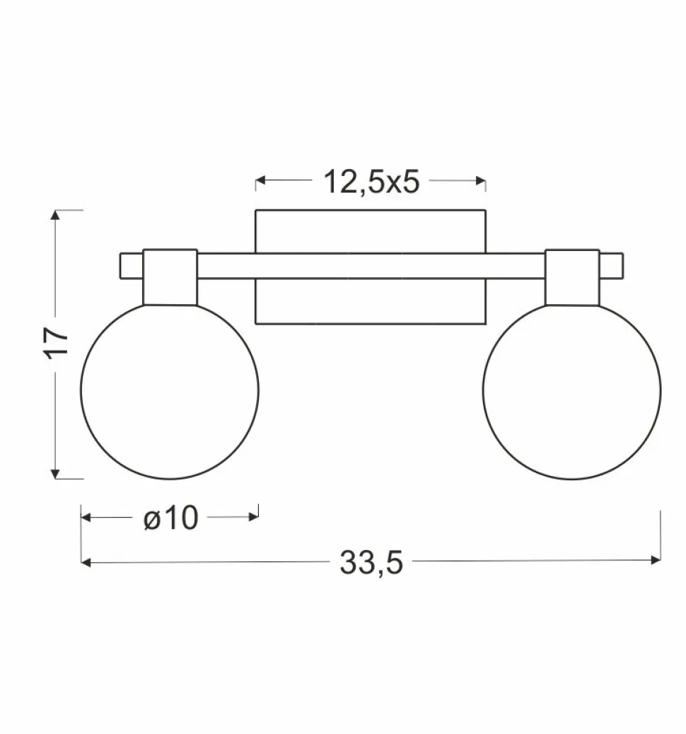 Kinkiet Maldus lampa chromowy 2x40W G9 klosz biały