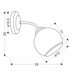 Kinkiet Marinen lampa czarny 1x40W E27 klosz biały z obwódką
