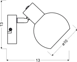 Kinkiet Mauro 1x4W E14 LED rgb satyna  nikiel z pilotem
