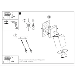 Kinkiet MERIDA 1 szary