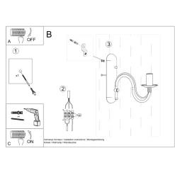 Kinkiet MINERWA czarny