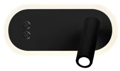 Kinkiet Miracle lampa 6W+3W led4000K  czarny mat