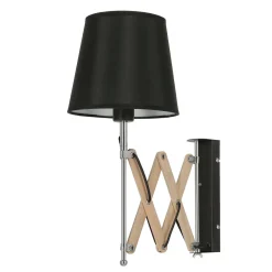 Kinkiet Mito lampa chrom 1x40W E27 abażur czarny