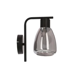 Kinkiet MOLDO lampa 1x40W E27 klosz dymiony