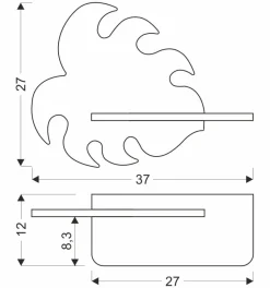 Kinkiet Monstera lampa 5W LED 4000K iq  kids zielony