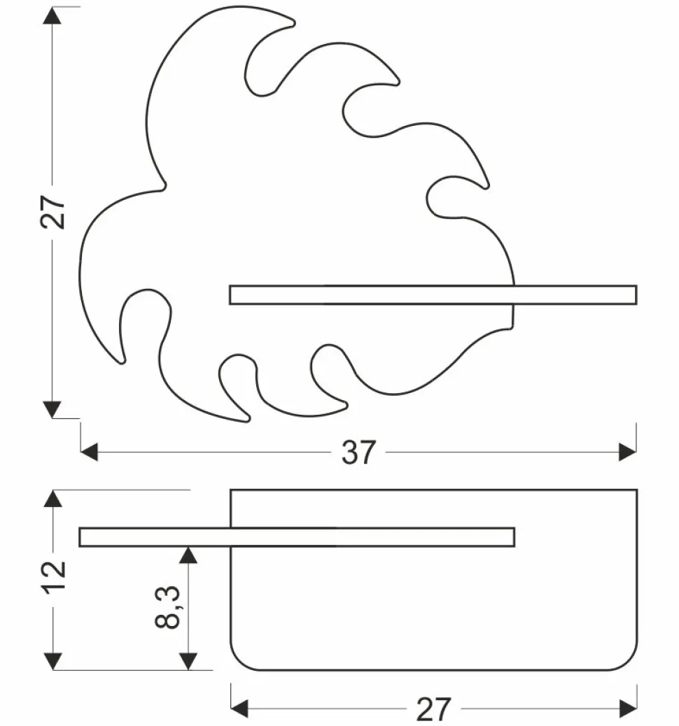 Kinkiet Monstera lampa 5W LED 4000K iq kids zielony