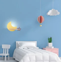 Kinkiet Moon lampa 5W LED 4000K iq kids  złoty+szary