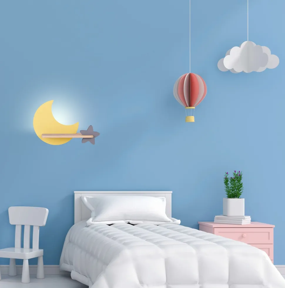 Kinkiet Moon lampa 5W LED 4000K iq kids złoty+szary