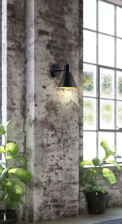 Kinkiet More 1x40W E27 czarny matowy