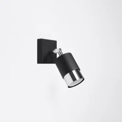 Kinkiet NERO czarny/chrom