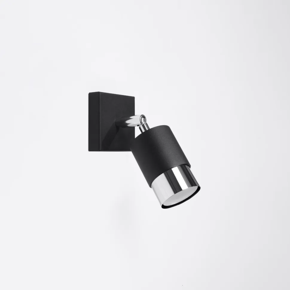 Kinkiet NERO czarny/chrom