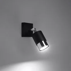 Kinkiet NERO czarny/chrom