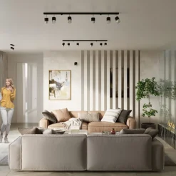 Kinkiet NERO czarny/chrom