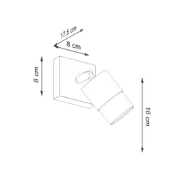 Kinkiet NERO czarny/złoty