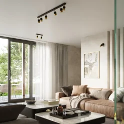 Kinkiet NERO czarny/złoty