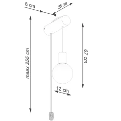 Kinkiet NIMBI G9 z włącznikiem