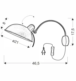 Kinkiet Nora 1x40W E14 czarny