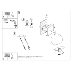 Kinkiet OCULARE czarny