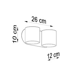 Kinkiet ORBIS 2 czarny