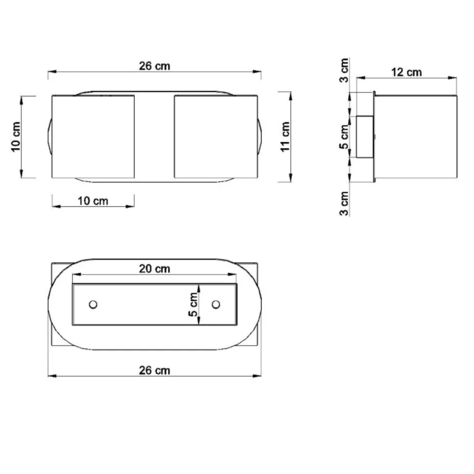 Kinkiet ORBIS 2 szary