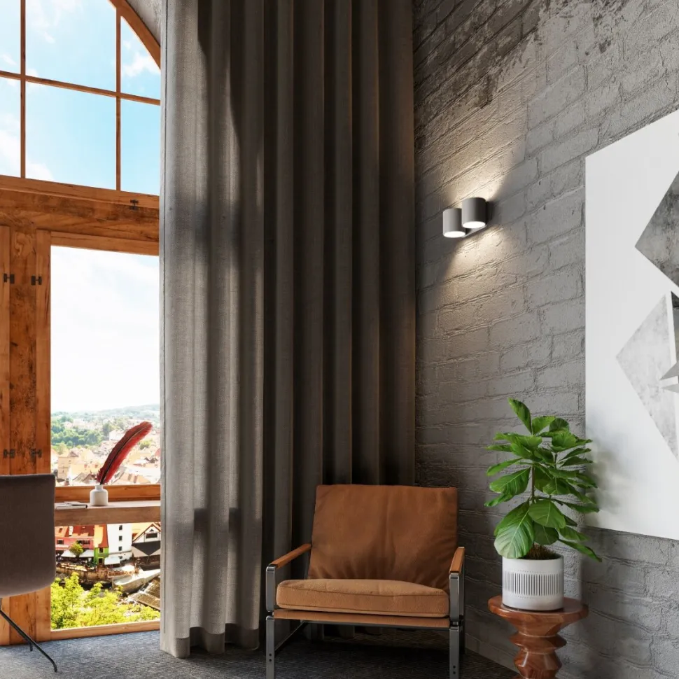 Kinkiet ORBIS 2 szary