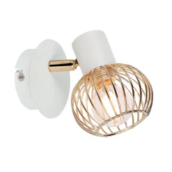 Kinkiet Oslo 1x40W E14 biały/złoty