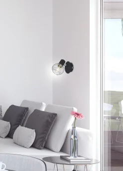 Kinkiet Oslo 1x40W E14 czarny/chrom