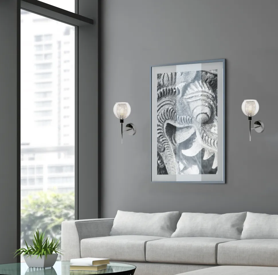 Kinkiet Ozzo 1x40W E14 chrom klosz bezbarwny