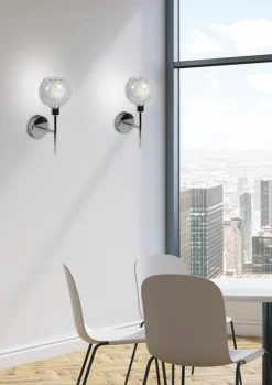 Kinkiet Ozzo 1x40W E14 chrom klosz bezbarwny