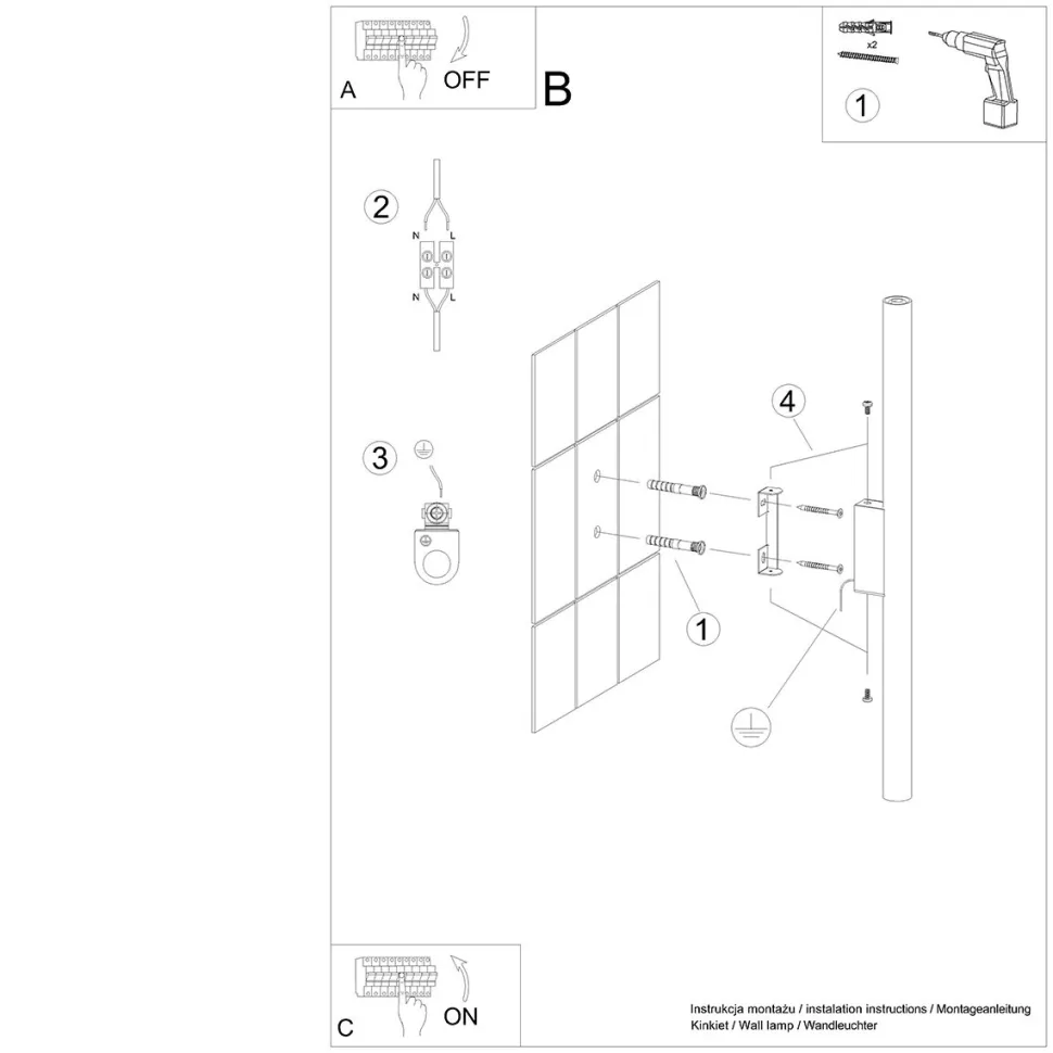 Kinkiet PASTELO 2 biały