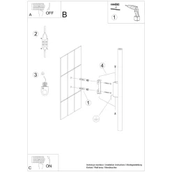 Kinkiet PASTELO 2 złoty