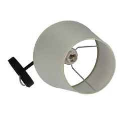 Kinkiet Pasteri lampa czarny matowy 1x40W E14 abażur beżowy