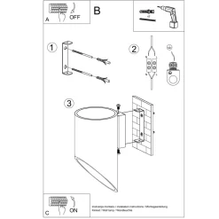 Kinkiet PENNE 20 czarny