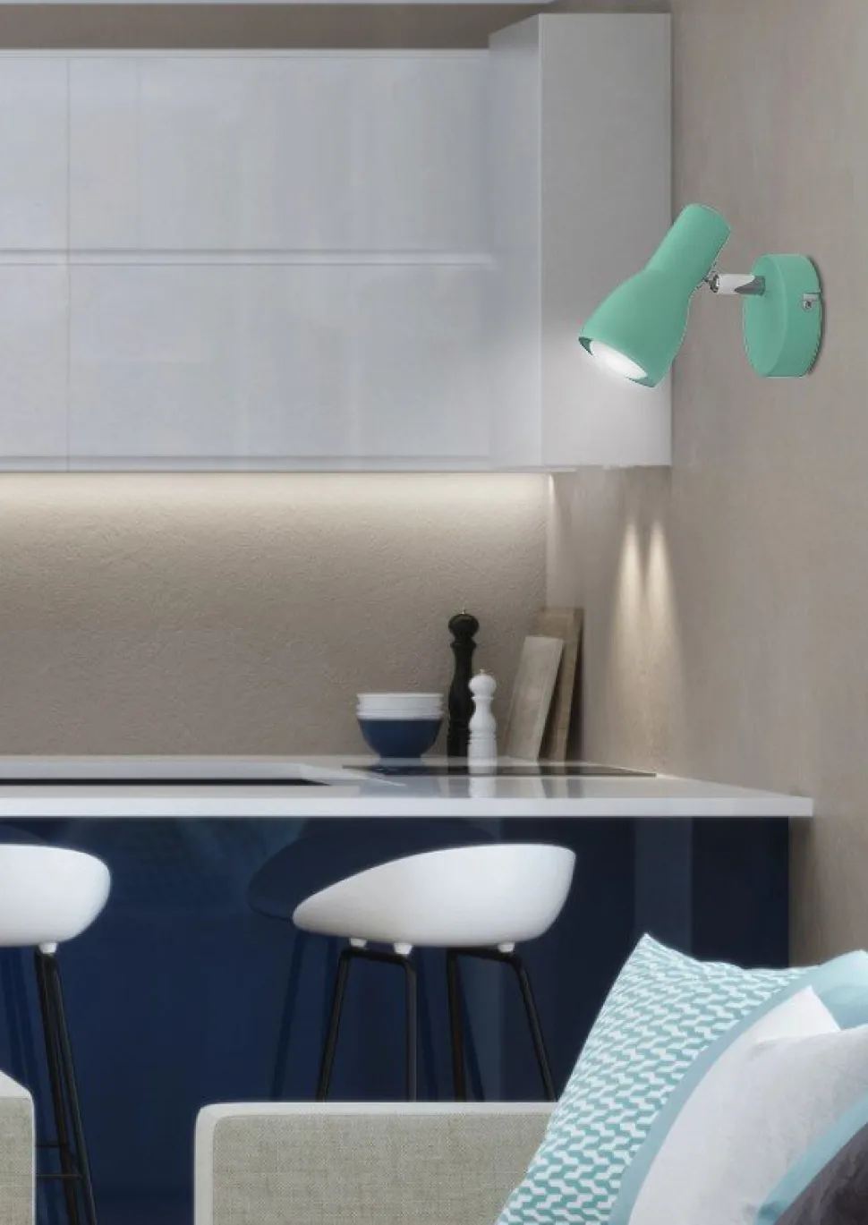 Kinkiet Picardo 1x40W E14 miętowy