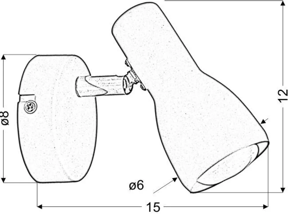 Kinkiet Picardo 1x40W E14 szaro srebrny