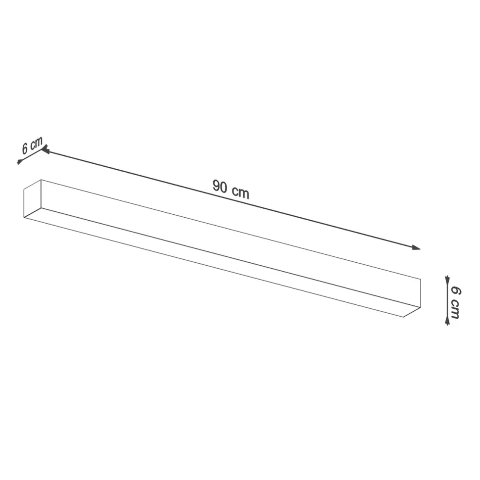 Kinkiet PINNE 90 czarny 4000K