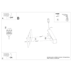 Kinkiet PINNE 90 szary 4000K