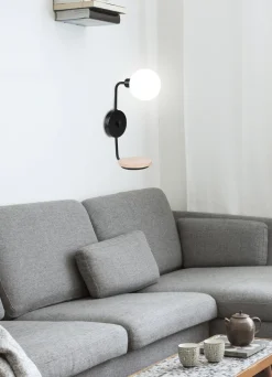 Kinkiet Ponio lampa czarny 1x25W G9  klosz biały