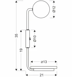 Kinkiet Ponio lampa czarny 1x25W G9  klosz biały