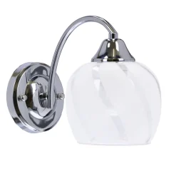 Kinkiet Prego lampa chromowy 1x40W E27  klosz bezbarwny