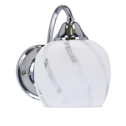 Kinkiet Prego lampa chromowy 1x40W E27 klosz bezbarwny