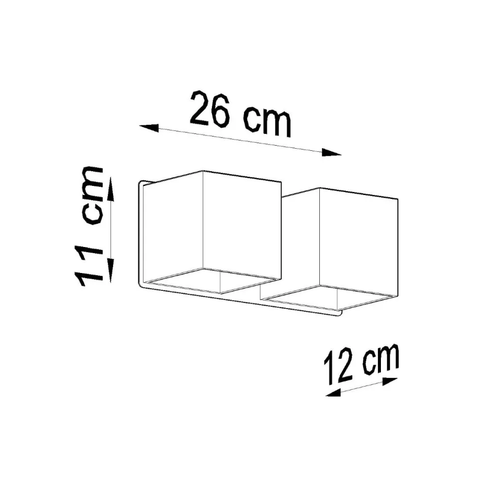 Kinkiet QUAD 2 czarny