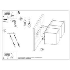 Kinkiet QUAD 2 szary