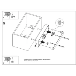 Kinkiet QUAD MAXI czarny