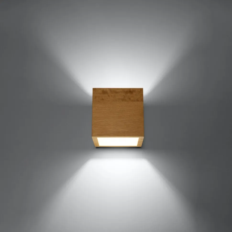 Kinkiet QUAD naturalne drewno