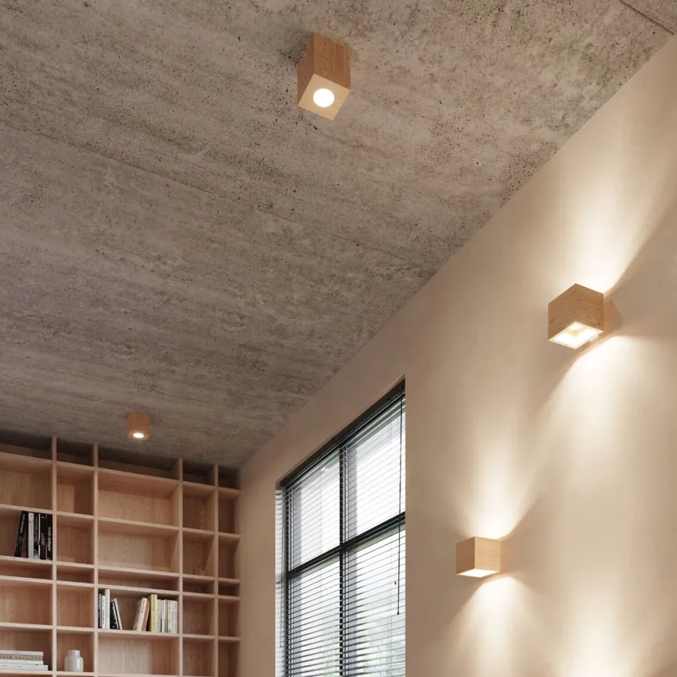 Kinkiet QUAD naturalne drewno