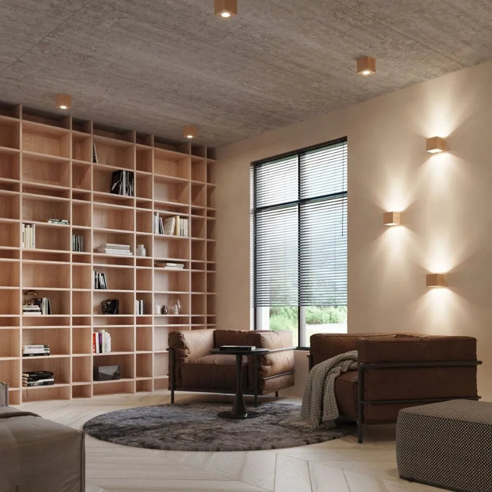 Kinkiet QUAD naturalne drewno